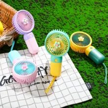 Handheld Portable Desktop Table USB Rechargeable Sports Pocket Mini Fan with Lanyard - Image 3