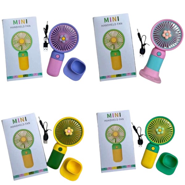 Handheld Portable Desktop Table USB Rechargeable Sports Pocket Mini Fan with Lanyard - Image 4
